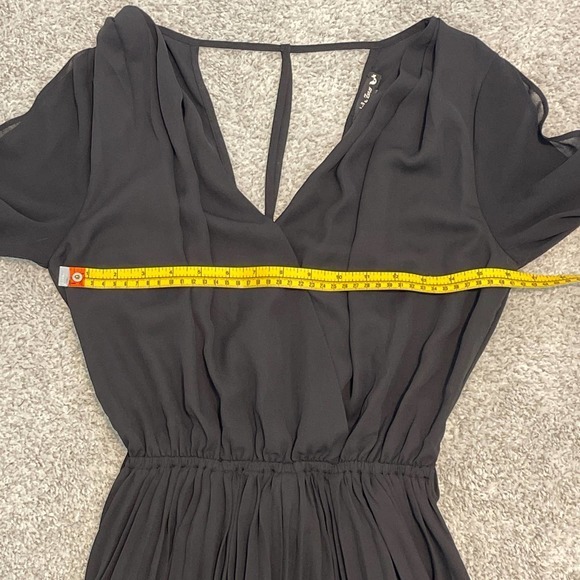 Double Zero Black Long Sleeve Cold Shoulder‎ Dressy Romper Small - Picture 12 of 13